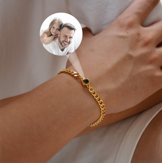 Buy Custom Photo Projection Bracelet,personalized Picture Projection Beaded  Bracelet, Christmas Jewelry,bracelet for Father Mom,gift for Him/her Online  in India - Etsy