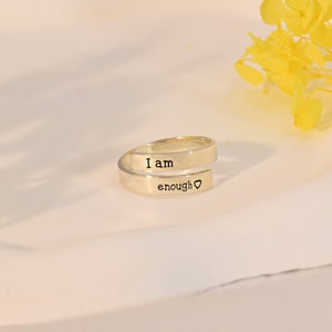 Double Name Ring, Personalize Two Names Ring, Dainty Ring, Kids Name Ring, Gift For Mom, Bridesmaid Gifts, Gift For Her, Best Friend Gift image 5