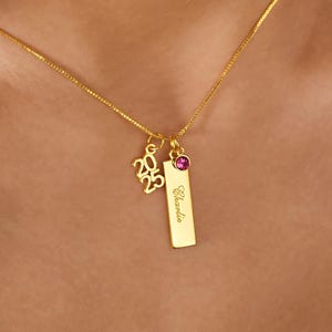 Collar con nombre de graduación personalizado, regalos de graduación para ella, regalo para graduados de secundaria, collar con nombre para ella, joyería de graduación para niña, promoción de 2025