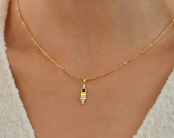 Collar de piedra de nacimiento de guisantes en una vaina, collar de piedra de nacimiento familiar personalizado, collar de guisantes en una vaina, regalo de dama de honor, regalo de Navidad, regalo para ella