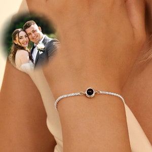 Custom Photo Bracelet, Personalized Photo Projection Bracelet, Picture Inside Bracelet, Couple Bracelet,Photo Memorial Bracelet,Gift for Her