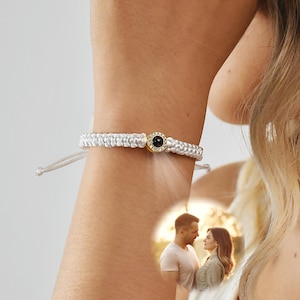 Photo Projection Bracelet for Women, Memorial Photo Bracelet, Custom Picture Bracelet, Memorial Gift, Birthday Gift, Christmas Gift for Her