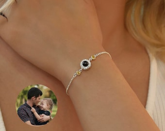 Benutzerdefinierte Foto Armband, personalisierte Foto-Projektion Armband, Bild im Inneren Armband, Paar Armband, Foto Erinnerungsarmband, Geschenk für sie