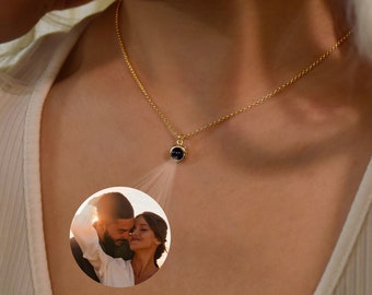 Custom Photo Projection Necklace, Personalized Bubble Projection Necklace, Picture Inside Jewelry, Memorial Picture, Gifts for Her