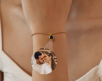 Bracciale fotografico personalizzato, braccialetto personalizzato per proiezione fotografica, braccialetto con immagine interna, braccialetto per coppia, braccialetto commemorativo con foto, regalo per lei