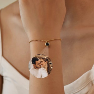 Custom Photo Bracelet, Personalized Photo Projection Bracelet, Picture Inside Bracelet, Couple Bracelet,Photo Memorial Bracelet,Gift for Her