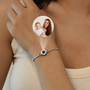 Custom Photo Bracelet, Personalized Photo Projection Bracelet,Picture Inside Bracelet,Couple Bracelet,Photo Memorial Bracelet,Christmas Gift