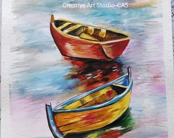 Boats in watercolours