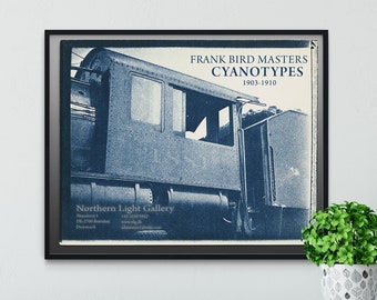Fotografias vintage publicadas como pôsteres modernos, ferrovias americanas no início de 1900, pôster da exposição de Frank Bird Masters,
