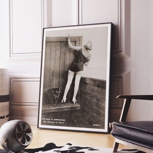Vintage Photographs published as Modern Posters: Mary Willumsen&#39;s photographs of women from 1910s, Art Print, BW, Udkig til Herre