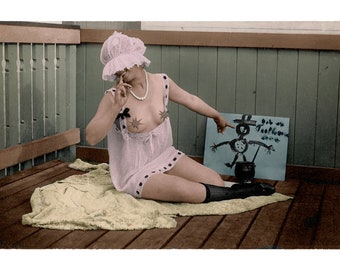 Fotografia vintage publicada como pôster moderno: fotografias de mulheres de Mary Willumsen da década de 1910, Art Print, Edith 1