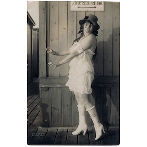Vintage Beach Photograph published as Modern Poster: Mary Willumsen&#39;s photographs of women from 1910s, Art Print, Black and White, Lilly