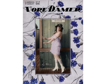 Vore Damer Magazin: fotografias de mulheres de Mary Willumsen da década de 1910, fotografias vintage transformadas em pôsteres modernos, impressão artística,