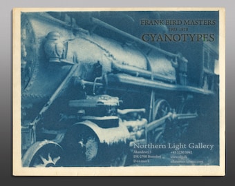 Cartaz da exposição de cianótipo de Frank Bird Masters, ferrovias americanas no início de 1900, fotografias vintage publicadas como pôsteres modernos
