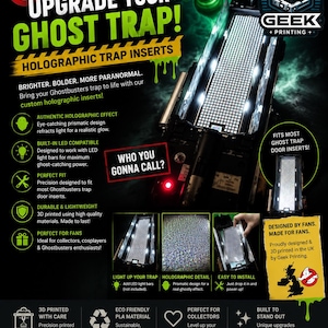 3D Printed Holographic Metal Effect Mod for Hasbro Ghost Trap - Custom Ghostbusters Upgrade