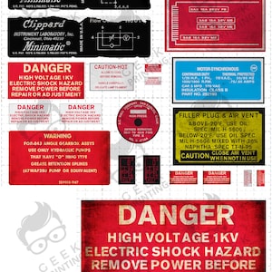Ghostbusters Weathered Proton Pack Decals / Stickers (Hasbro Proton Pack)