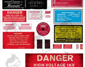 Ghostbusters Weathered Proton Pack Decals / Stickers (Hasbro Proton Pack)