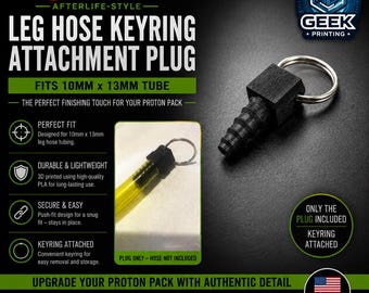 Ghostbusters Leg Hose Keyring Attachment Plug – Cosplay Prop 10mm x 13mm tube size.