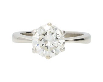 Platinum 2.52ct diamond solitaire engagement ring