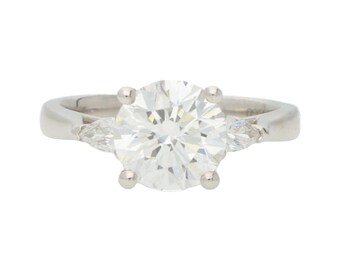 Platinum 2.55ct diamond engagement ring