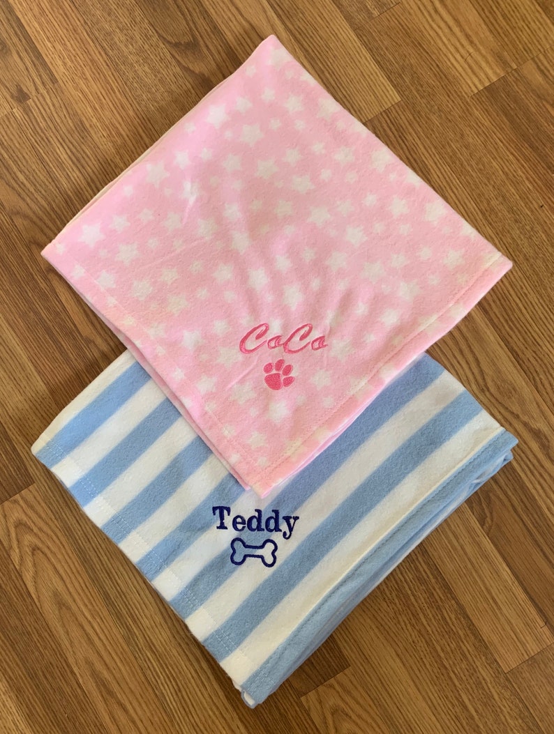 Personalised Dog Puppy Kitten Cat blanket Bed Cover Pet blanket puppy comforter Towel Pet Lightweight Thin Fleece Gift scent blanket image 6