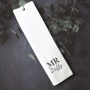 Personalized Golf Towel: Embroidered Tri-Fold, Groomsmen Gift