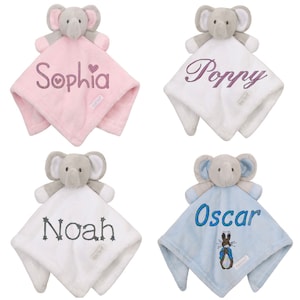 Edredón de bebé personalizado / Edredón de vellón suave con forma de elefante / Regalo para bebé recién nacido / Regalo unisex para niño y niña / Baby shower, hora de dormir, hospital