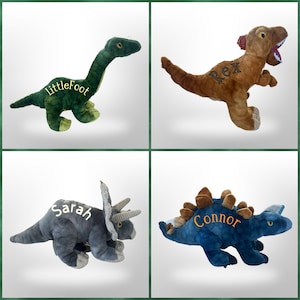 Personalisierter Dinosaurier Stofftier / erster Dinosaurier / Dinosaurier-Liebhaber / Geburtstagsgeschenk Junge Mädchen / Hochzeitsgeschenk / Dinosaurier Fleece Teddy / neues Baby