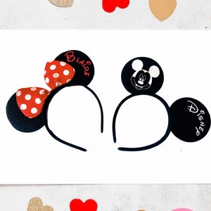 personalised Disney Trip Ears / Headband / Birthday / Family & Friends custom Ears / Minnie Mickey mouse ears / hen wedding party favous