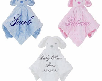 Douillette personnalisée pour bébé | édredon en molleton doux | Nouveau cadeau de bébé | lapin | baby shower, heure du coucher, hôpital