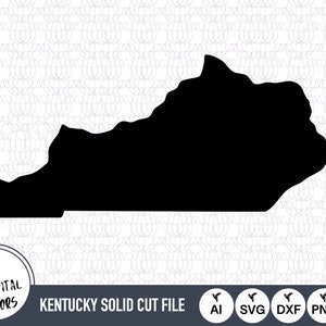 Kentucky Solid SVG Files | Kentucky Cut Files | United States of America Vector Files | Kentucky Vector | Kentucky Map Clip Art