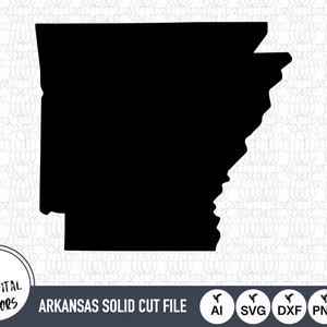 Arkansas Solid SVG Files | Arkansas Cut Files | United States of America Vector Files | Arkansas Vector | Arkansas Map Clip Art