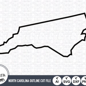North Carolina Outline SVG Files | North Carolina Cut Files | United States of America Vector  | North Carolina Vector | North Carolina Art