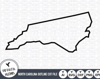 North Carolina Outline SVG: NC State Vector Cut Files (Digital Download)