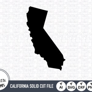 California Solid SVG Dateien | Kalifornien Cut Files | Vereinigte Staaten von Amerika Vektordateien | Kalifornien Vektor | Kalifornien Karte Clip Art