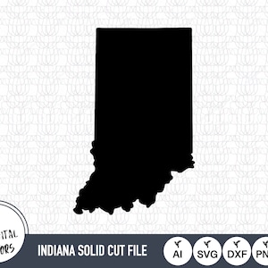 Indiana Map SVG Cut Files: United States Vector (Digital Download)