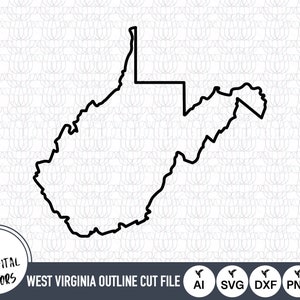 West Virginia Outline SVG Files | West Virginia Cut Files | United States of America Vector Files | West Virginia | West Virginia Map Art