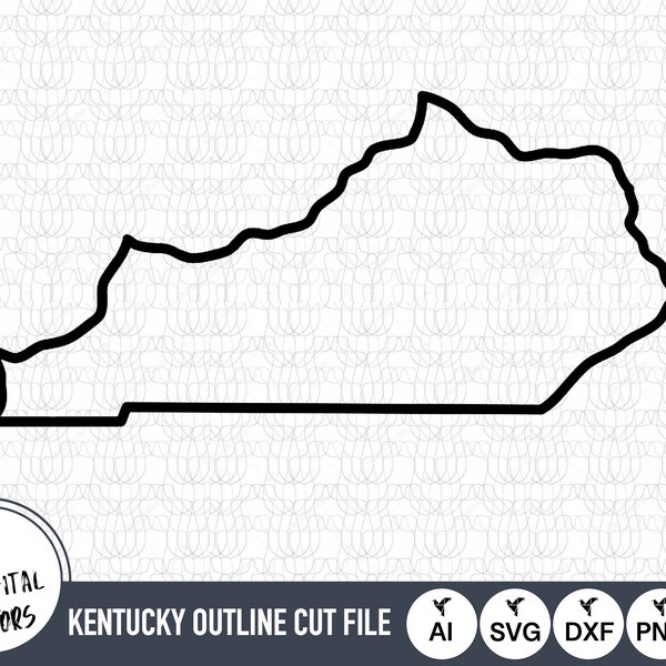 Kentucky Outline SVG Files | Kentucky Cut Files | United States of America Vector Files | Kentucky Vector | Kentucky Map Clip Art