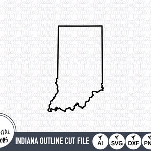 Indiana Outline SVG Files | Indiana Cut Files | United States of America Vector Files | Indiana Vector | Indiana Map Clip Art