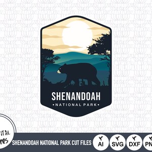 Shenandoah National Park Emblem SVG Files | Shenandoah National Park Cut Files | United States of America | Shenandoah National Park Vector