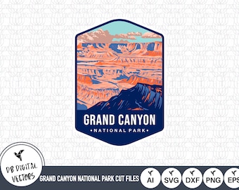 Pliki SVG z emblematem Parku Narodowego Wielkiego Kanionu | Pliki do cięcia Parku Narodowego Wielkiego Kanionu | Wektorowe logo Parku Narodowego Wielkiego Kanionu