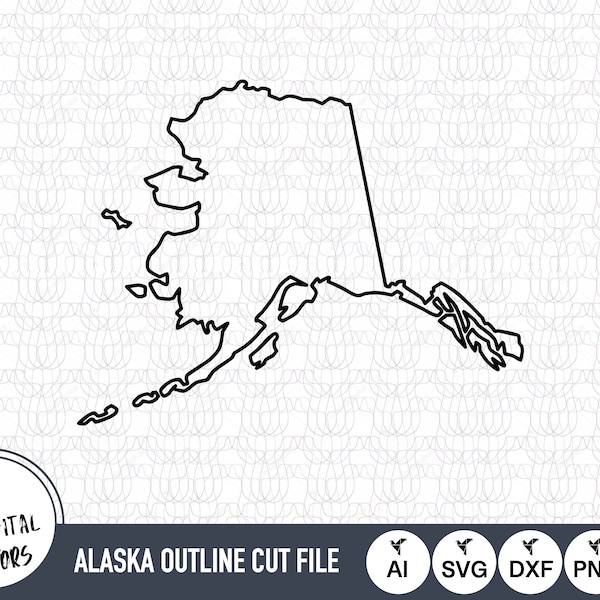 Alaska Outline SVG Files | Alaska Cut Files | United States of America Vector Files | Alaska Vector | Alaska Map Clip Art