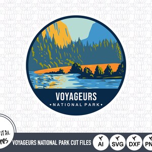Voyageurs Nationalpark Umriss SVG-Dateien | Voyageurs National Park Cut Files | Vereinigte Staaten von Amerika Vektor | Voyageurs Nationalpark