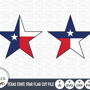 Texas State Star Flag Outline Flag SVG Files / Texas State Star Flag Cut Files / United States of America Vector Files / Texas State Flag