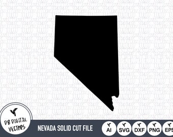 Pliki SVG do cięcia mapy Nevady: grafika wektorowa (pobieranie cyfrowe)