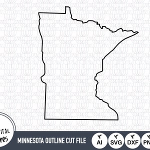 Minnesota Outline SVG Files | Minnesota Cut Files | United States of America Vector Files | Minnesota Vector | Minnesota Map Clip Art
