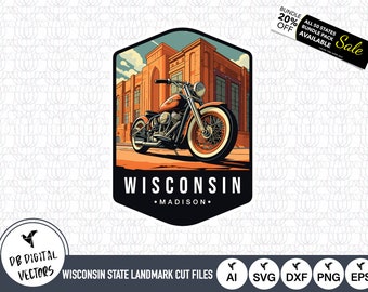 Wisconsin Harley-Davidson Museum SVG-klippfiler (digital nedladdning)