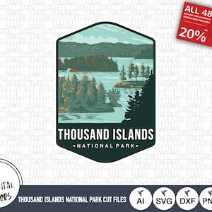 Thousand Islands National Park Outline SVG Files | Thousand Islands National Park Cut Files | Thousand Islands National Park Vector