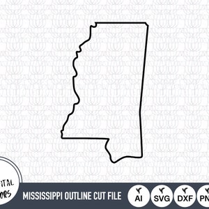 Mississippi Outline SVG Fichiers | | des fichiers coupés du Mississippi États-Unis d’Amérique VectorFiles | | vectorielle du Mississippi Image clipart de la carte du Mississippi
