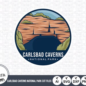Carlsbad Caverns National Park Outline SVG Files | Carlsbad Caverns National Park Cut Files | Carlsbad Caverns National Park Vector